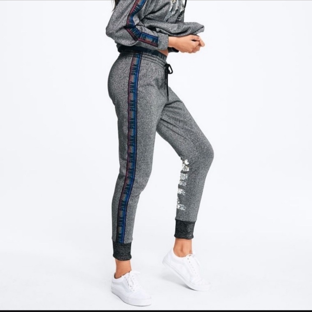 vs pink cowl neck Silver set or Black set joggers and sweater